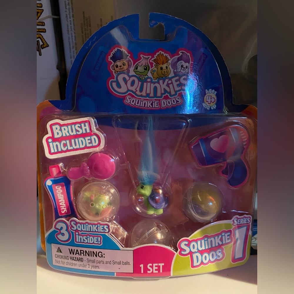 Rare Squinkie Doos Playset with Brush